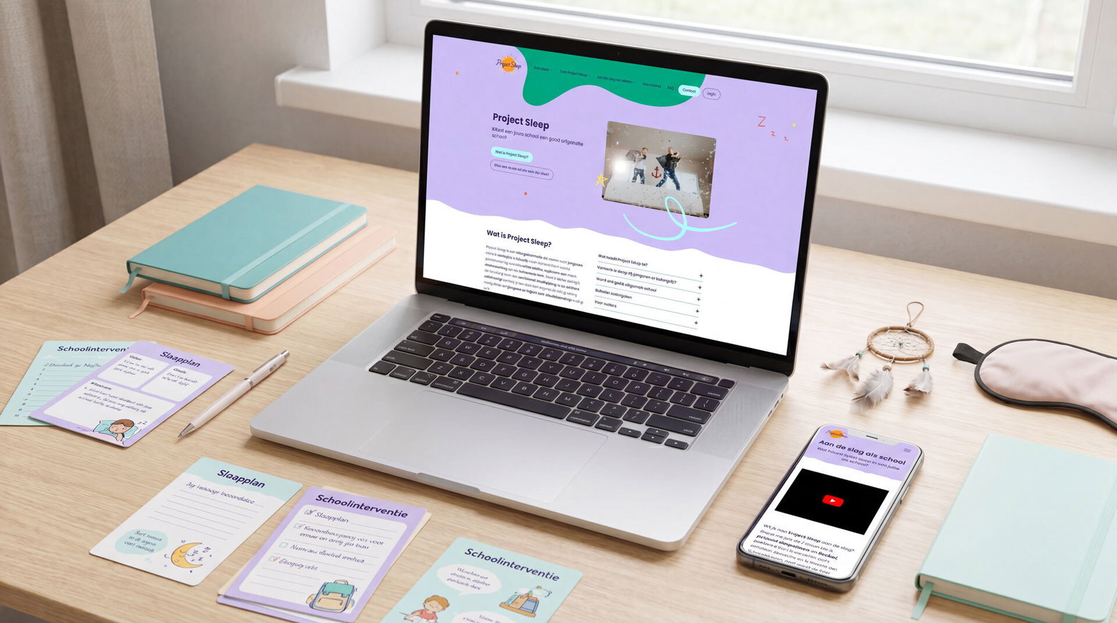The Project Sleep school programme with phases and materials per theme