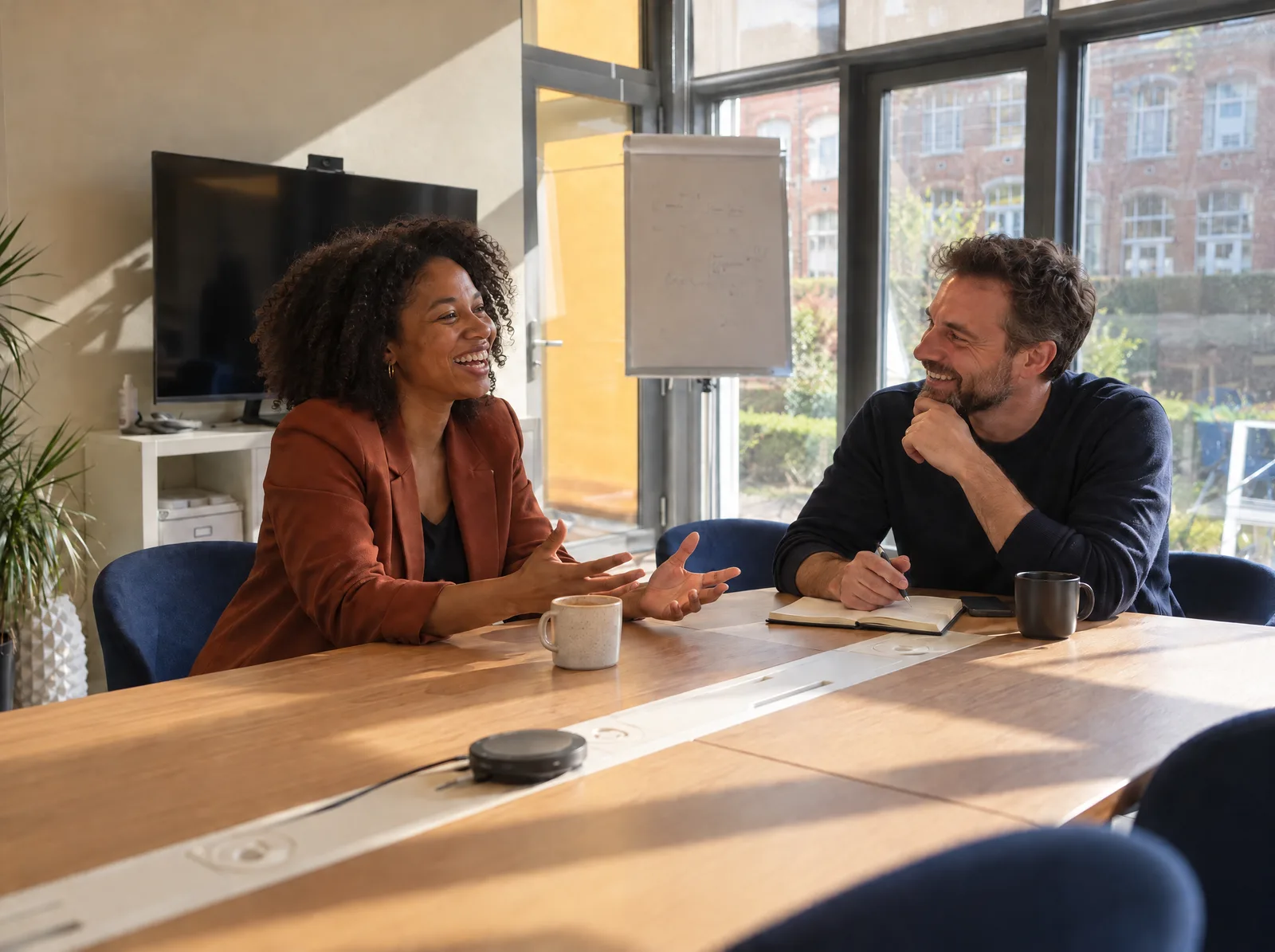 Verkennend gesprek in de vergaderzaal van Zenjoy