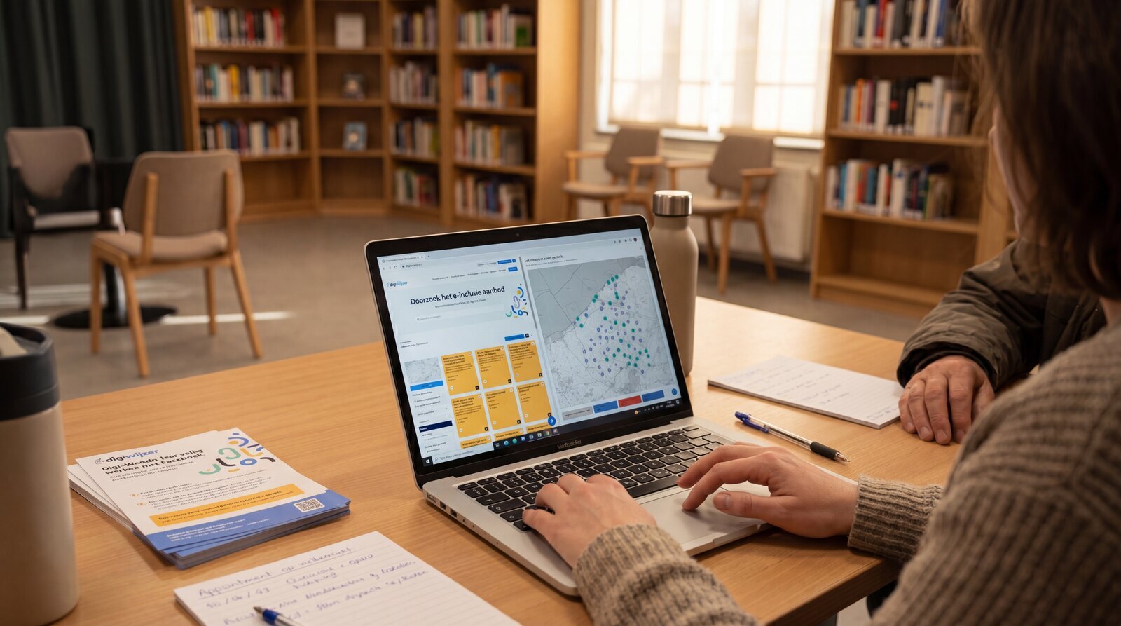 The Digiwijzer search screen with offerings on a map