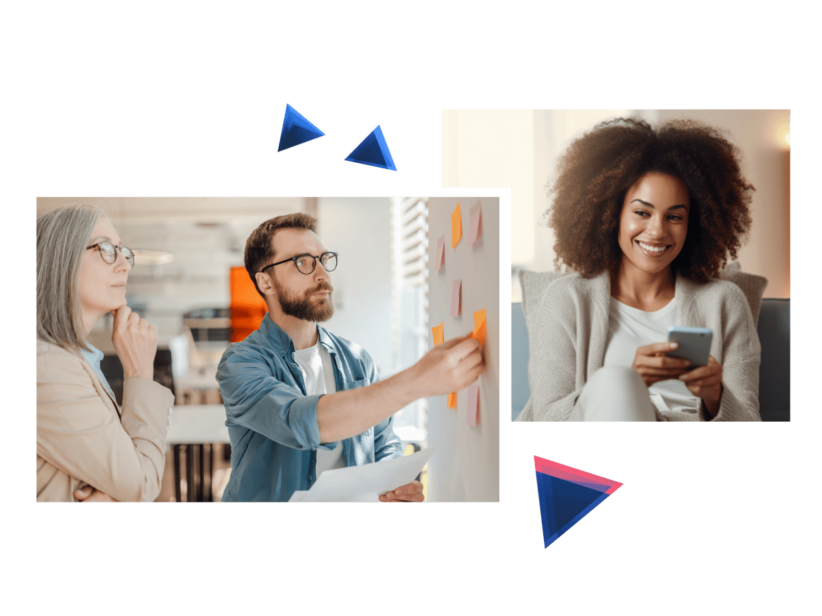 Team van diverse software engineers werkt samen aan een project met behulp van technologie en creatieve probleemoplossing