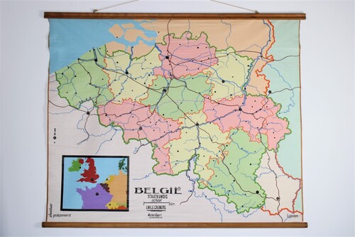 thumbnails bij product Old school map of Belgium