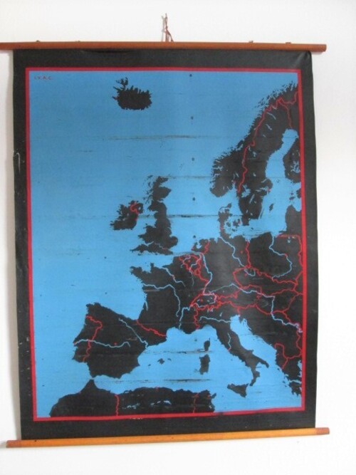 thumbnails bij product blind school map of Europe