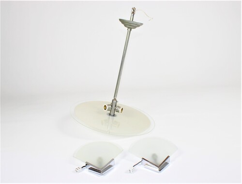 thumbnails bij product Art Deco schijflamp + 2 wandlampen