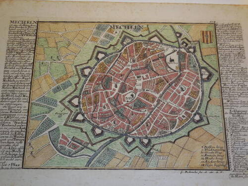 thumbnails bij product antique map of Mechelen, 1720