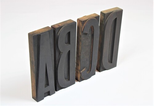 thumbnails bij product alphabet in old letterpress blocks