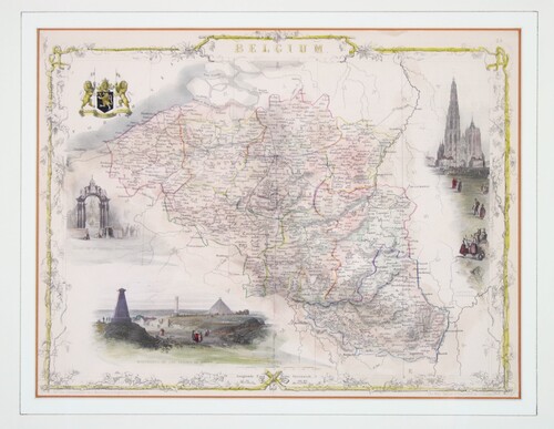 thumbnails bij product staalgravure landkaart Belgium, 1851