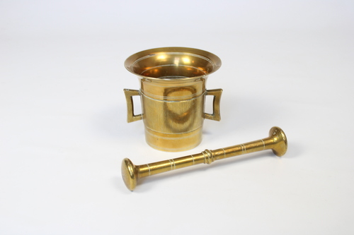 thumbnails bij product old copper mortar and pestle