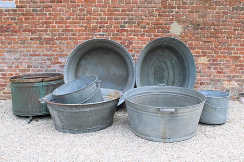 thumbnails bij product variety of old zinc tubs
