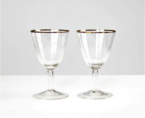 thumbnails bij product old glasses with gilded edge