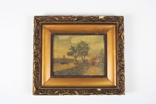thumbnails bij product oil painting landscape, H. Mure, 1896