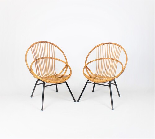 thumbnails bij product vintage rotan-bamboo chair, Rohé Noordwolde