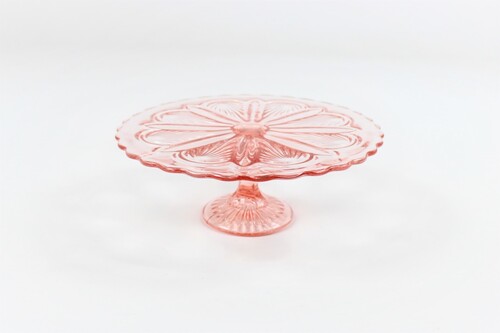 thumbnails bij product Art Deco pink glass plate