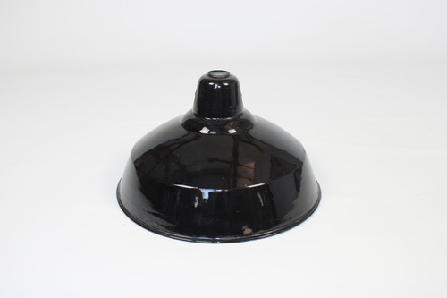 thumbnails bij product old black enamel lamp shade