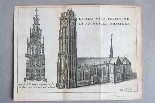 thumbnails bij product gravure cathédrale St. Rombaut à Malines, ca 1710