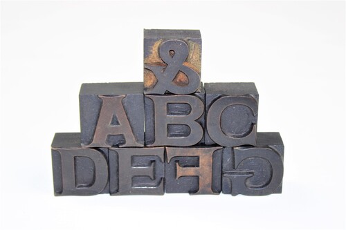 thumbnails bij product ABC wooden letterpress blocks