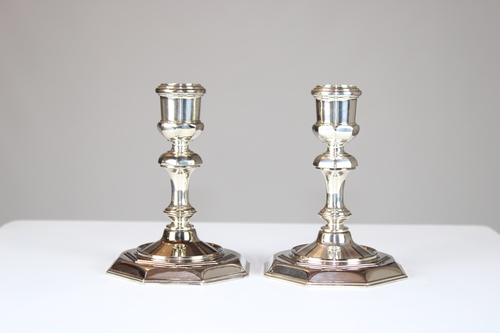 thumbnails bij product silver plated candlesticks