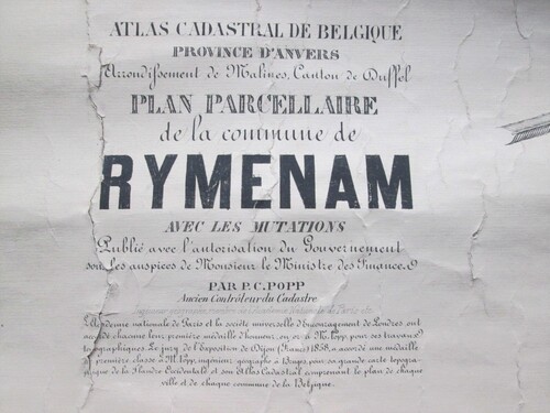 thumbnails bij product antique map of Rijmenam (East, 1)