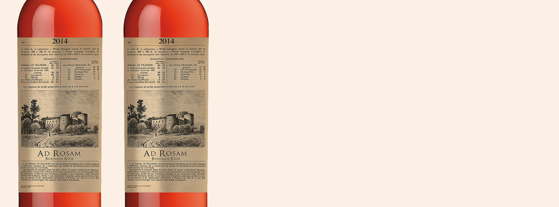 2014 AD Rosam, Bordeaux Rosé AOC, Bordeaux, Frankrijk