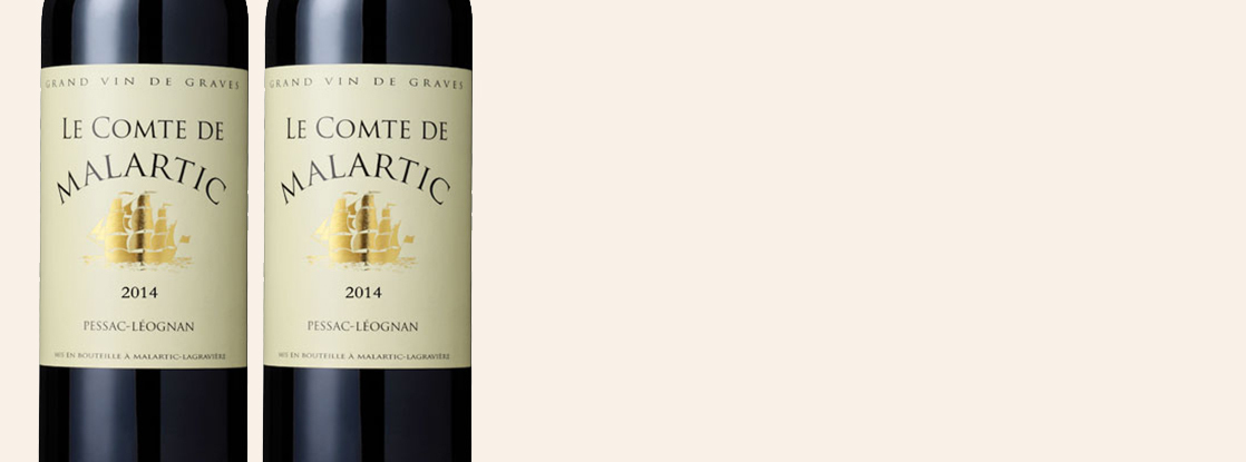 2018 Le Comte de Malartic, Château Malartic Lagravière, Pessac-Léognan AOC, Bordeaux, Frankrijk