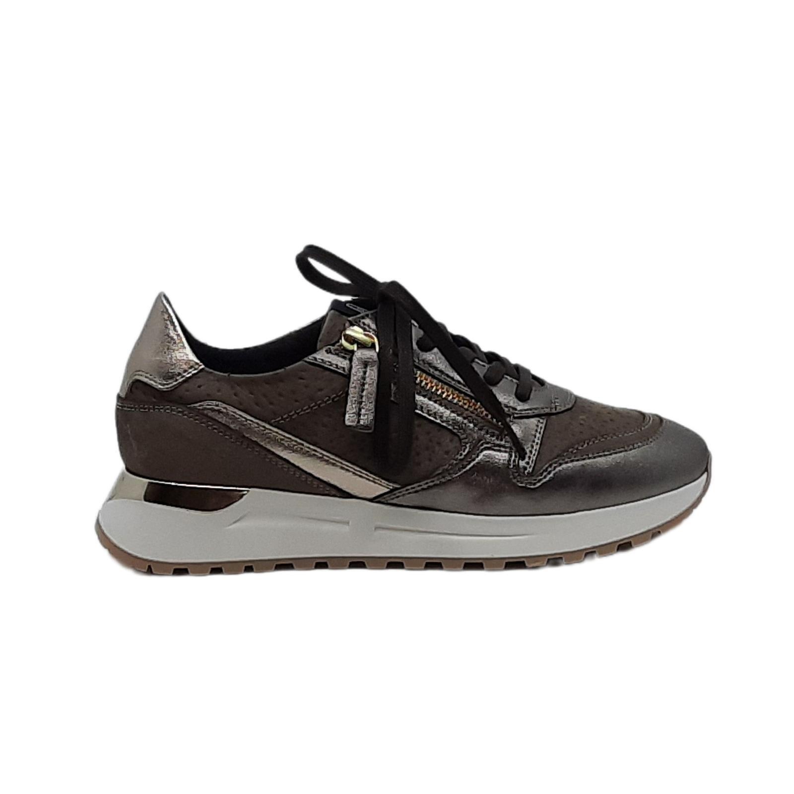 Sneaker metalic/nubcuk kaki goud • Passo Per Passo • Schoenen voor dames en  heren • Haacht