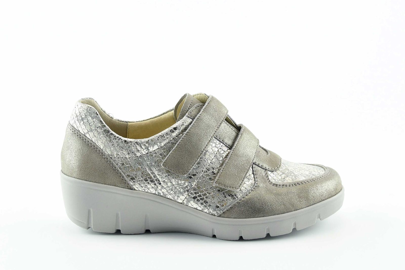 Sneaker velcro metalisé • Passo Per Passo • Schoenen voor dames en heren •  Haacht