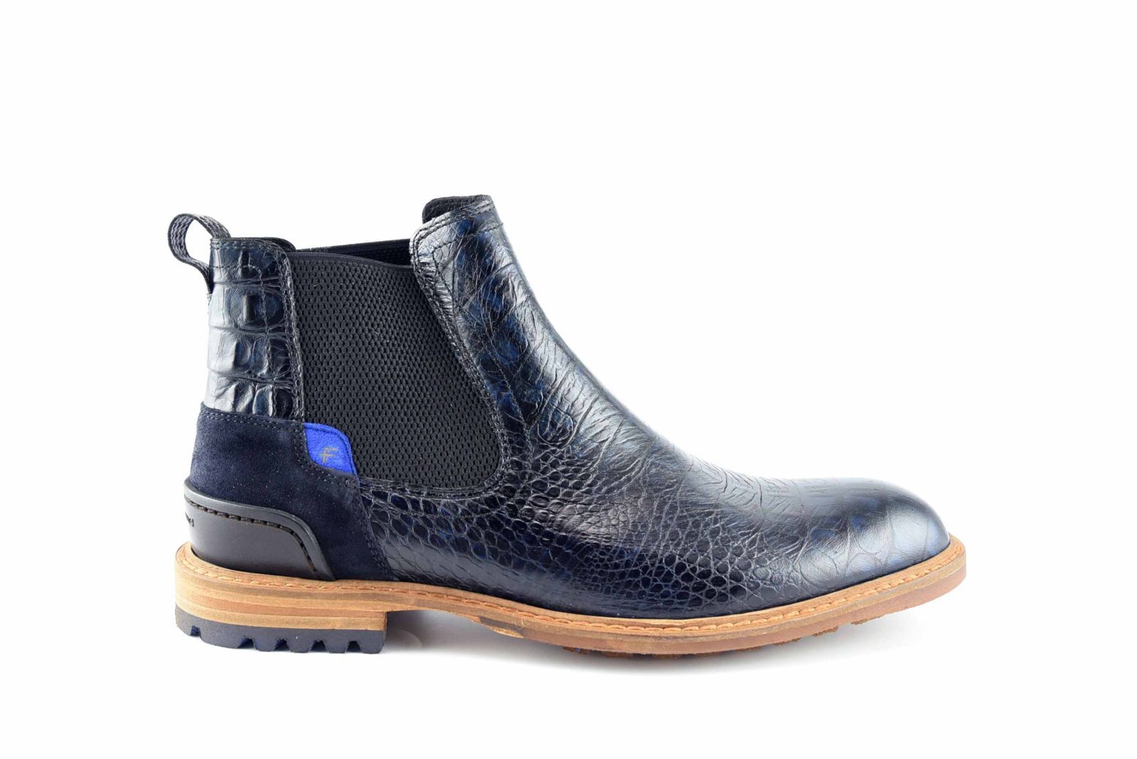Chelsea donkerblauw croco • Passo Per Passo • Schoenen voor dames en heren  • Haacht