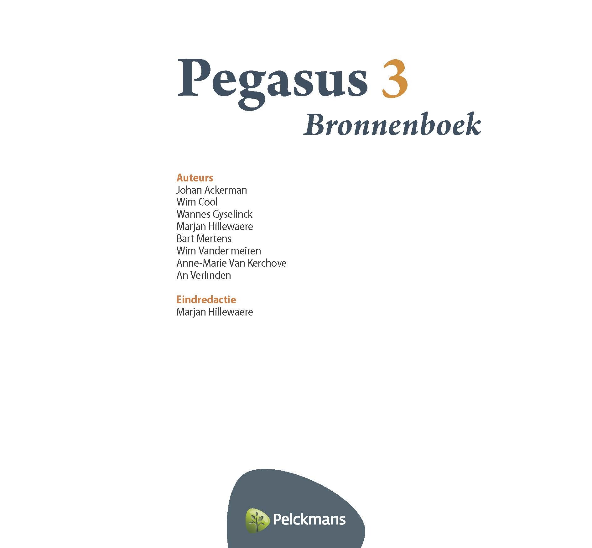 Pegasus 3 Bronnenboek