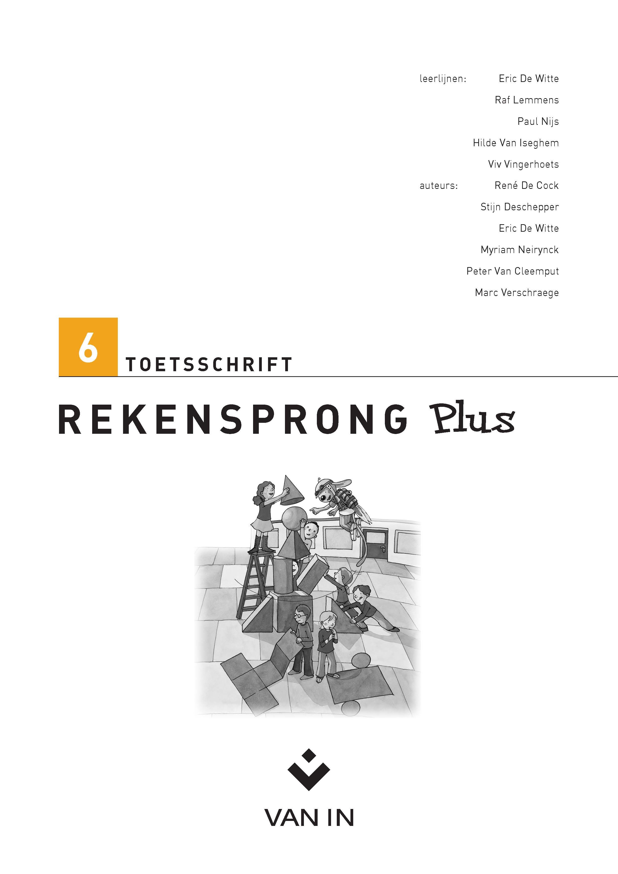 Rekensprong plus 6 toetsschrift