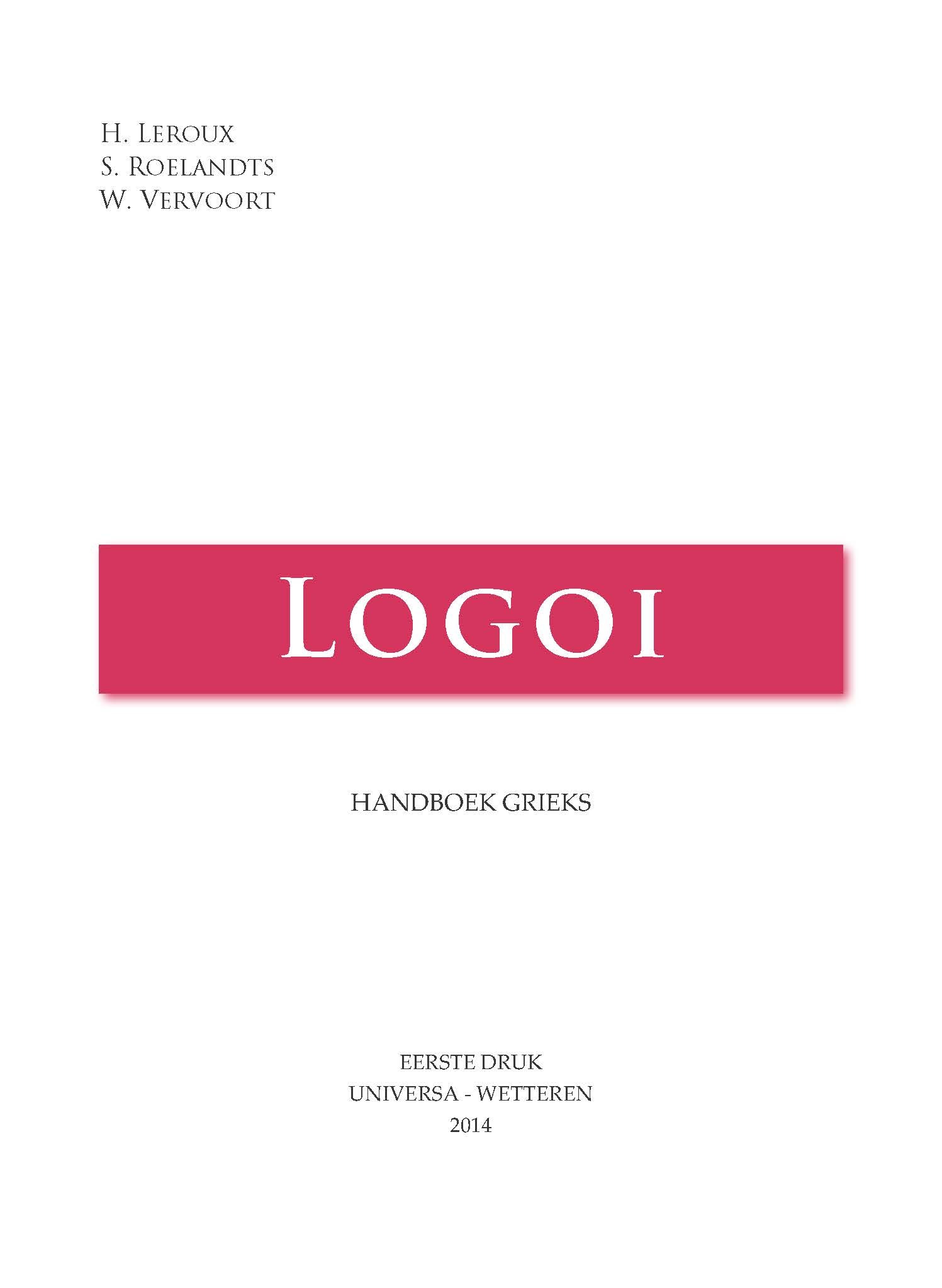 Logoi Handboek Grieks 2014