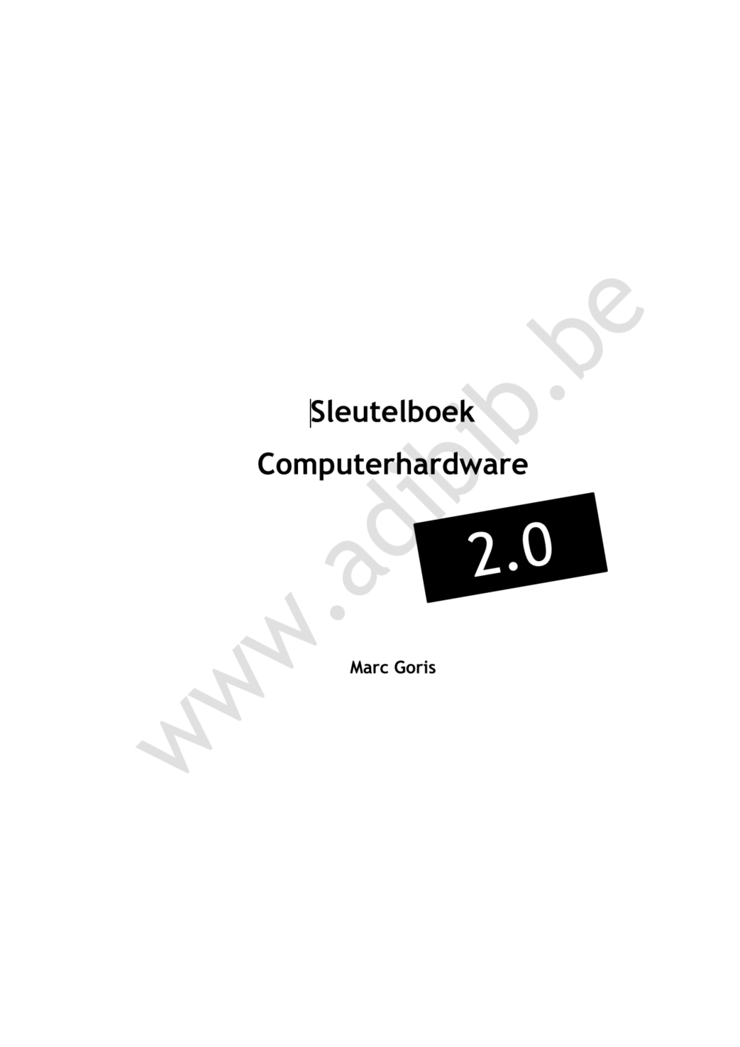 Sleutelboek Computerhardware 2.0