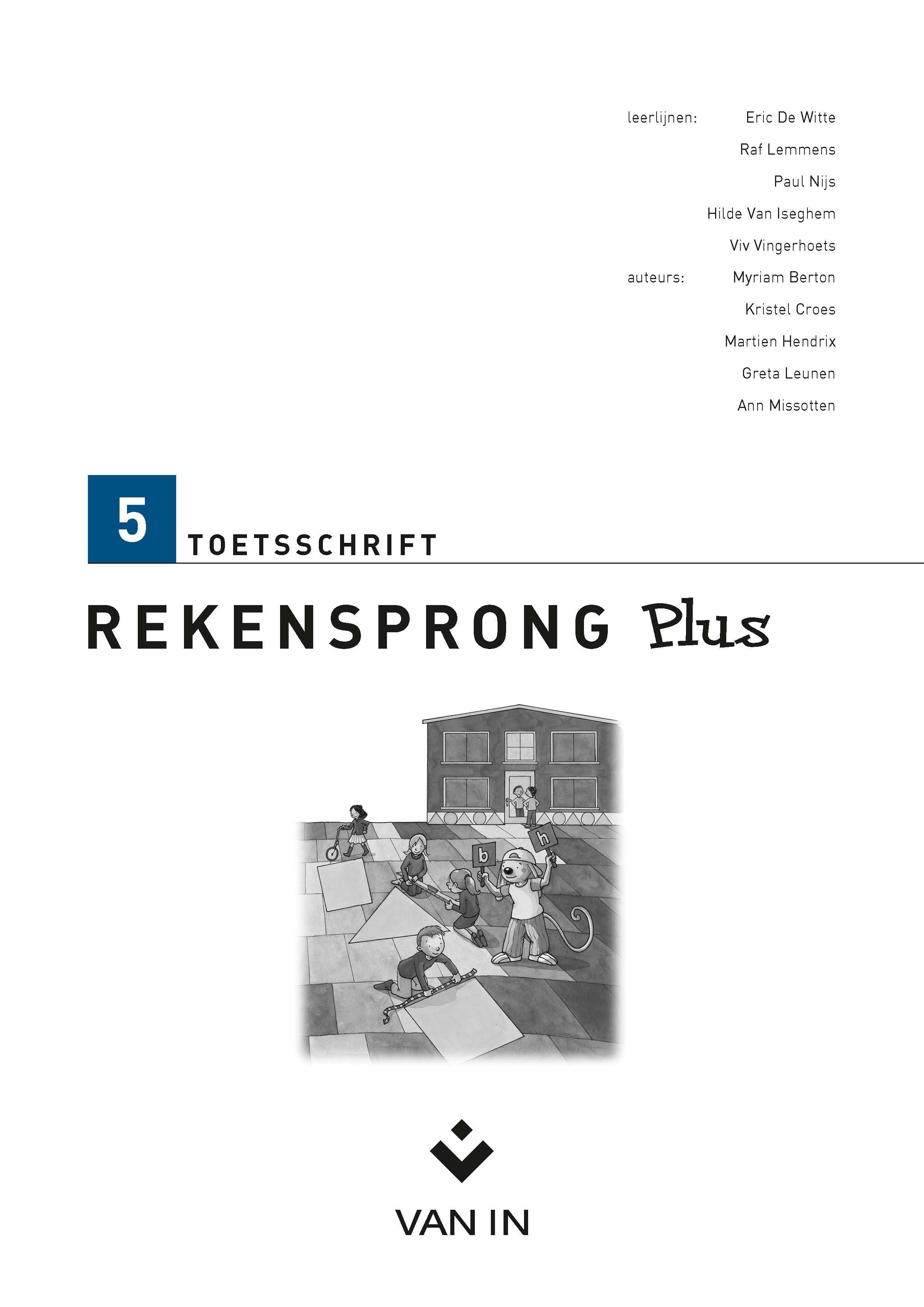 Rekensprong plus 5 toetsschrift