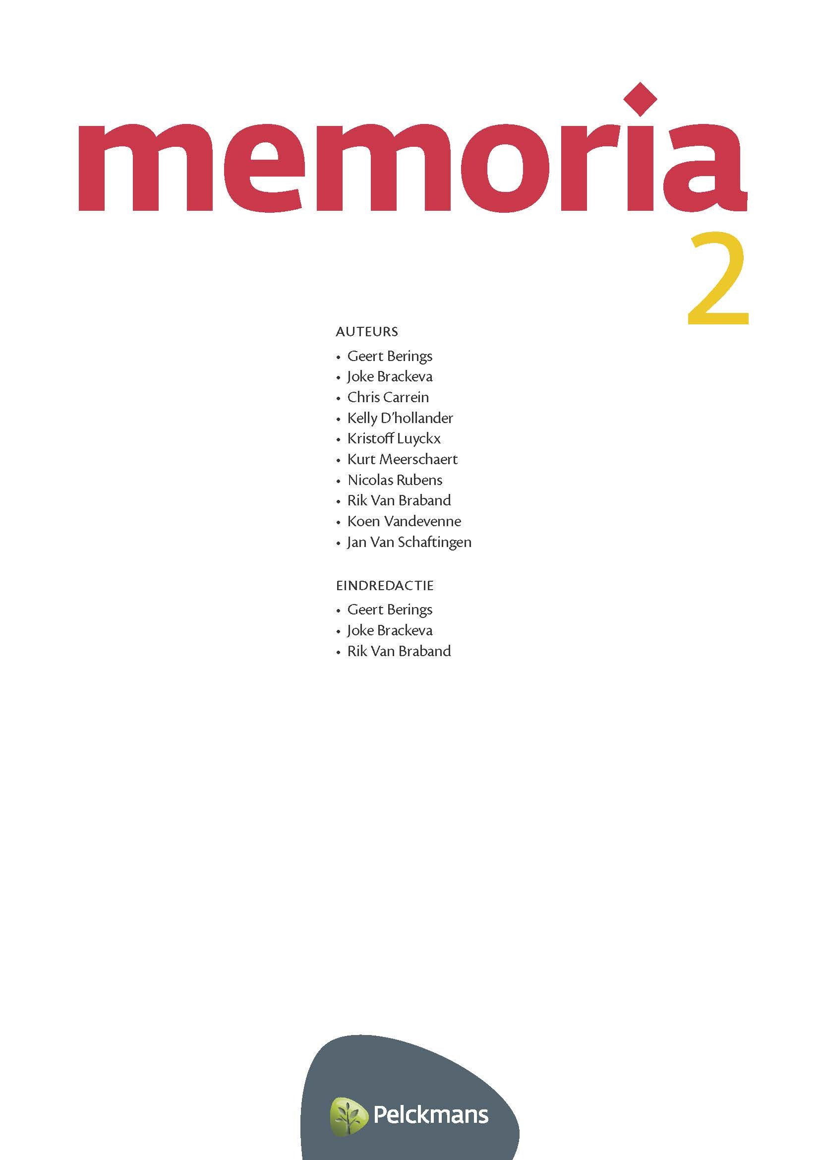 Memoria 2 leerwerkboek