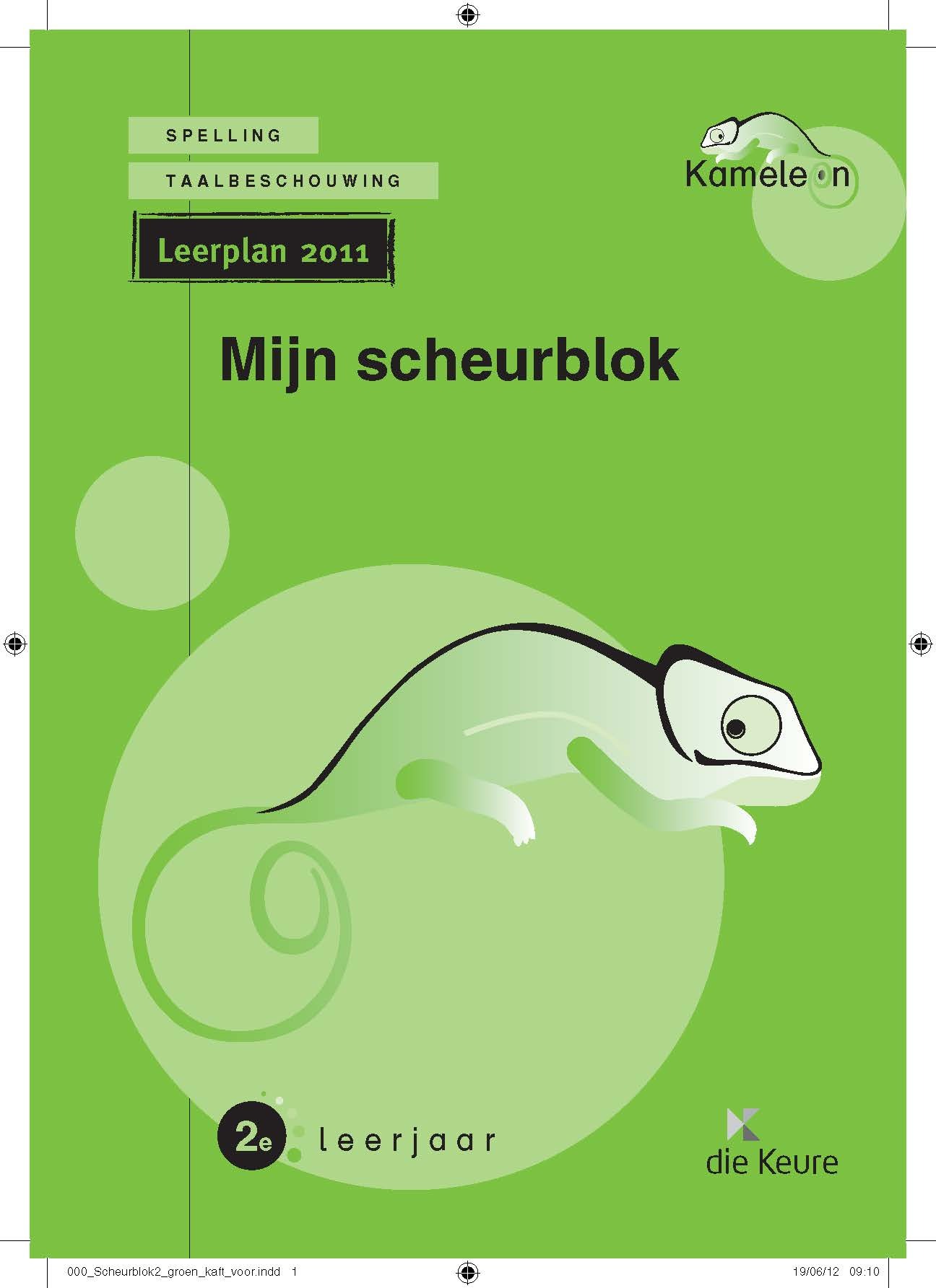 Kameleon spelling taalbeschouwing 2 leerplan 2011 Scheurblok groen