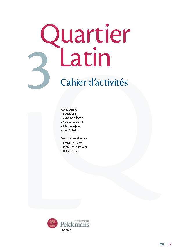 Quartier Latin 3 cahier d