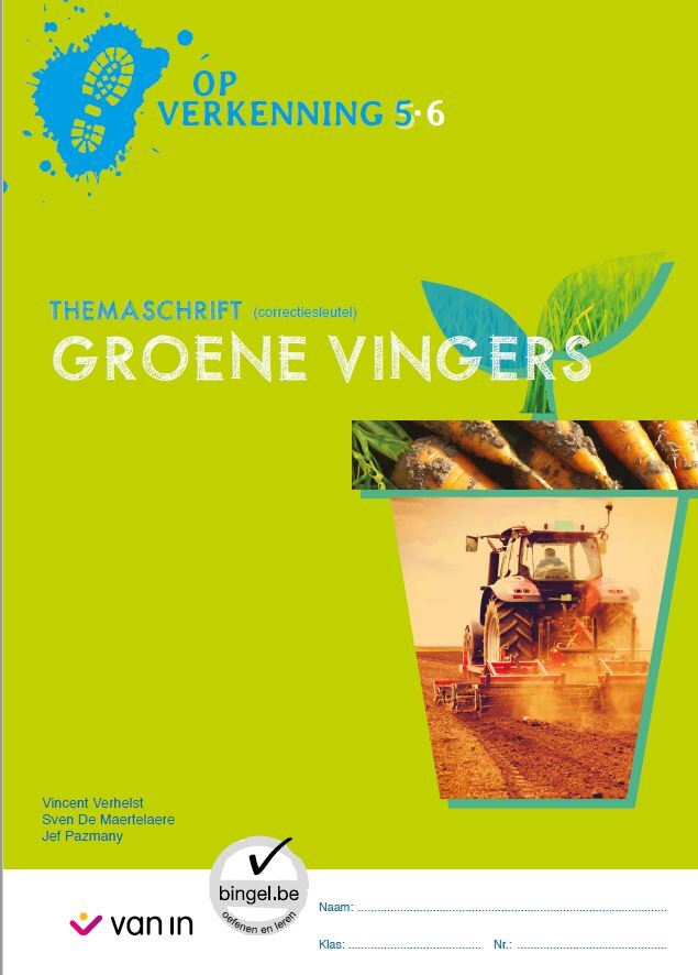 Op verkenning 5 - Themaschrift Groene vingers - Correctiesleutel