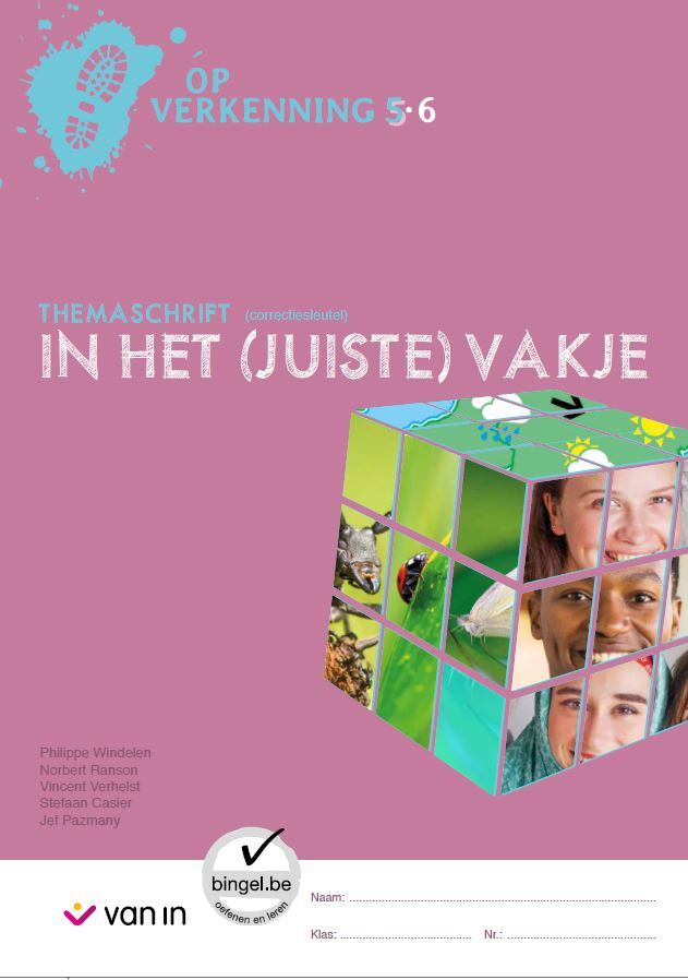 Op Verkenning 5 - In het (juiste) vakje - Correctiesleutel