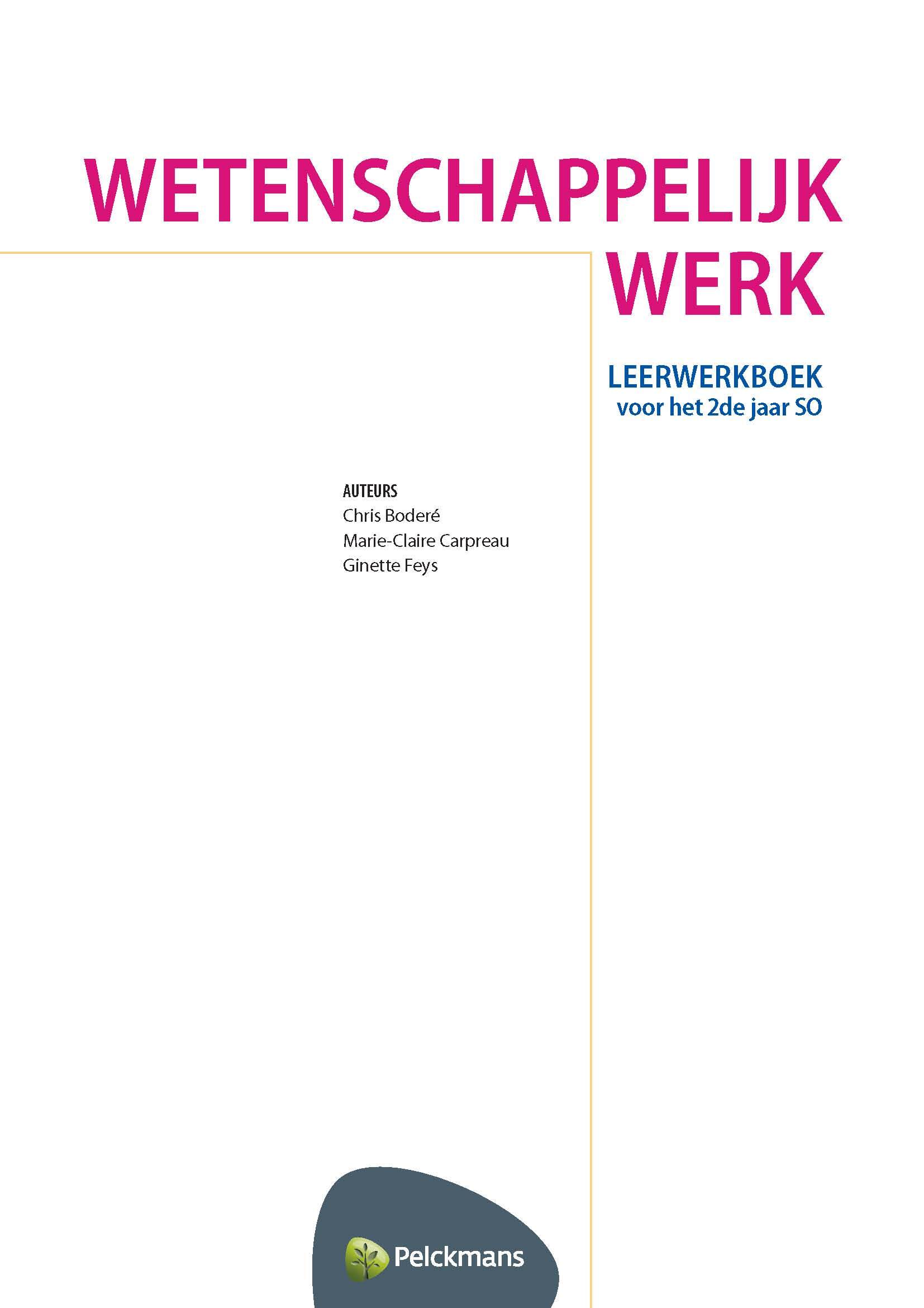 Wetenschappelijk werk Pelckmans