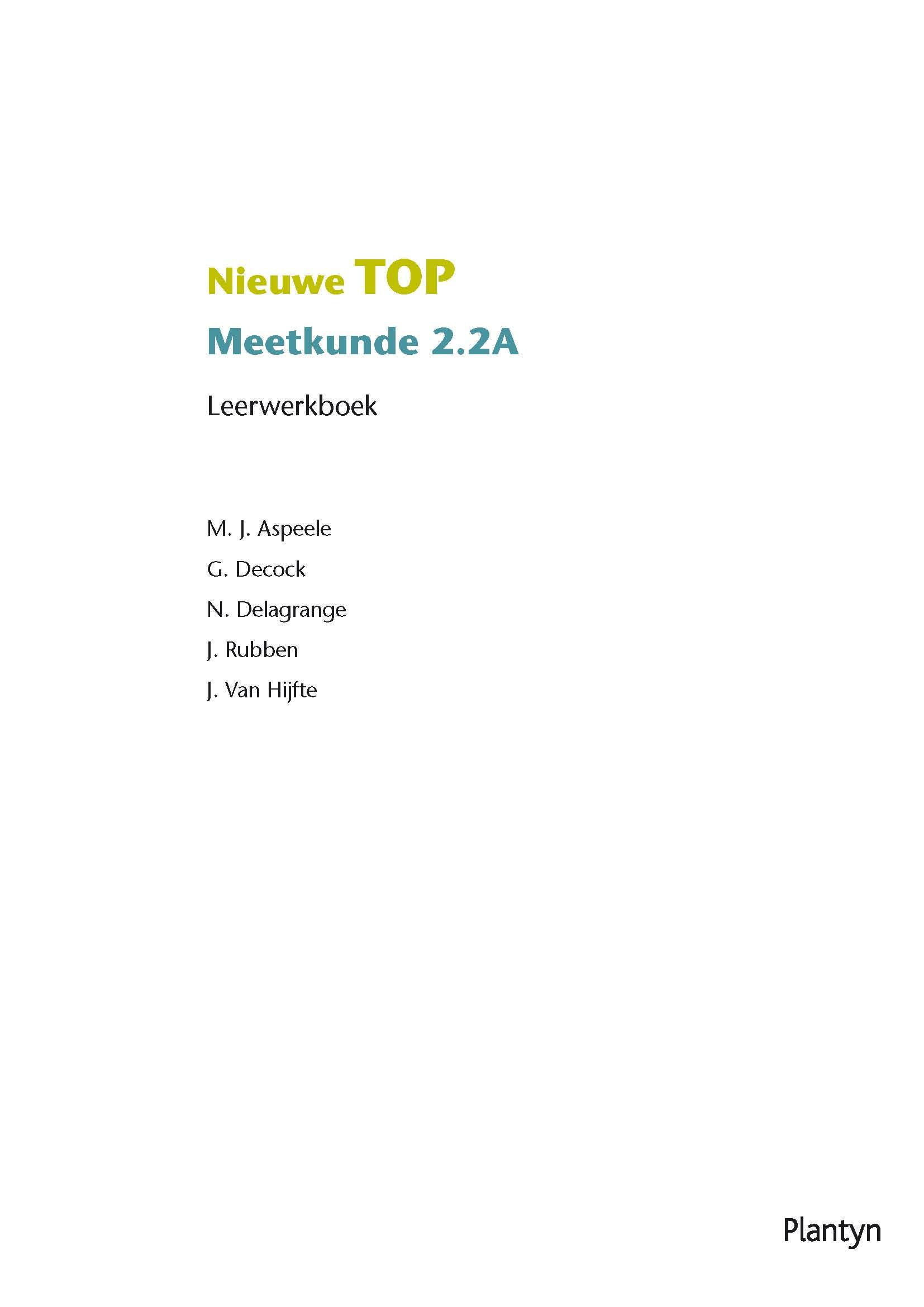 Nieuwe Top 2.2 A Meetkunde