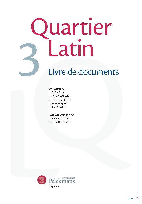 Quartier Latin 3 livre de Documents