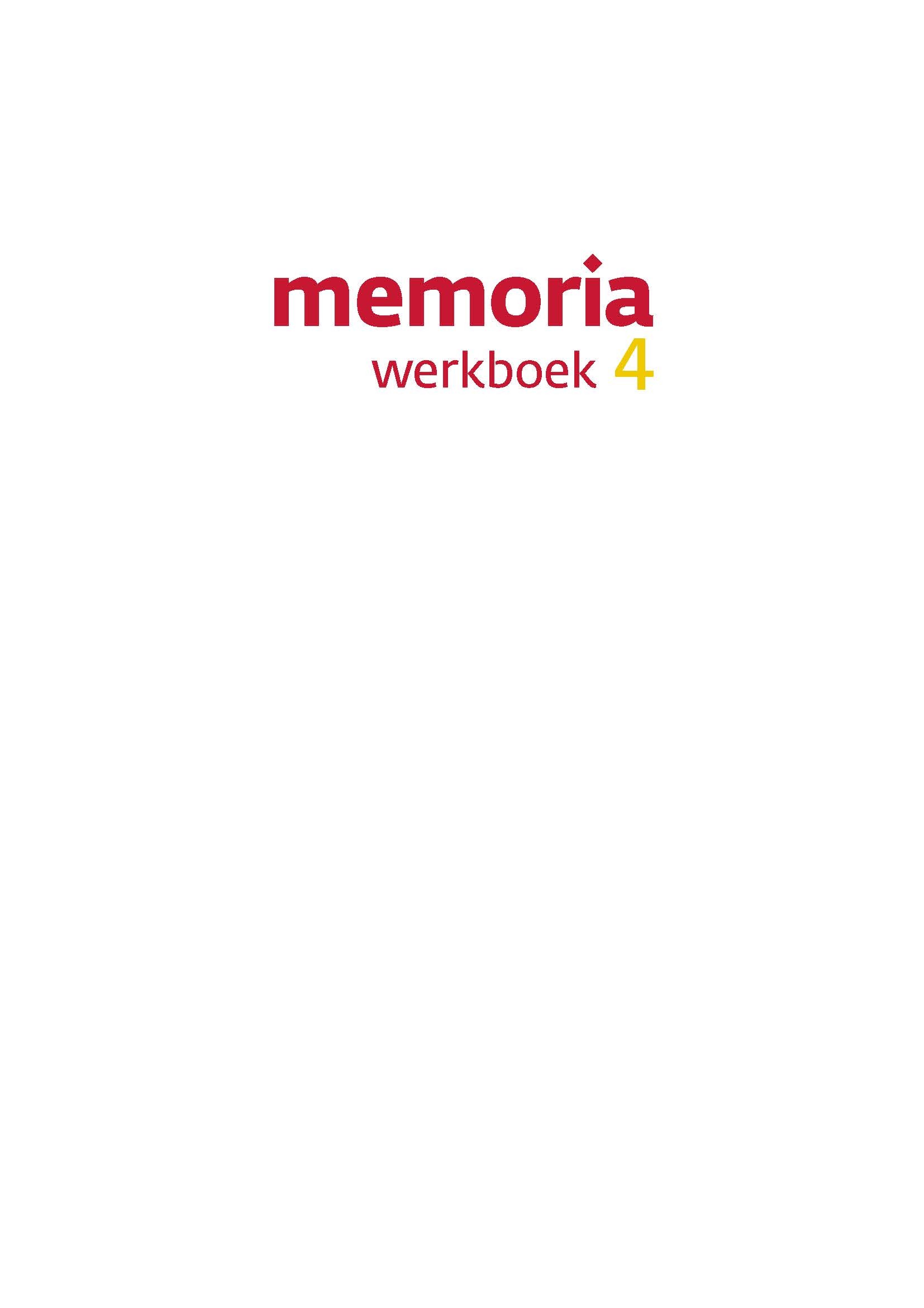 Memoria werkboek 4