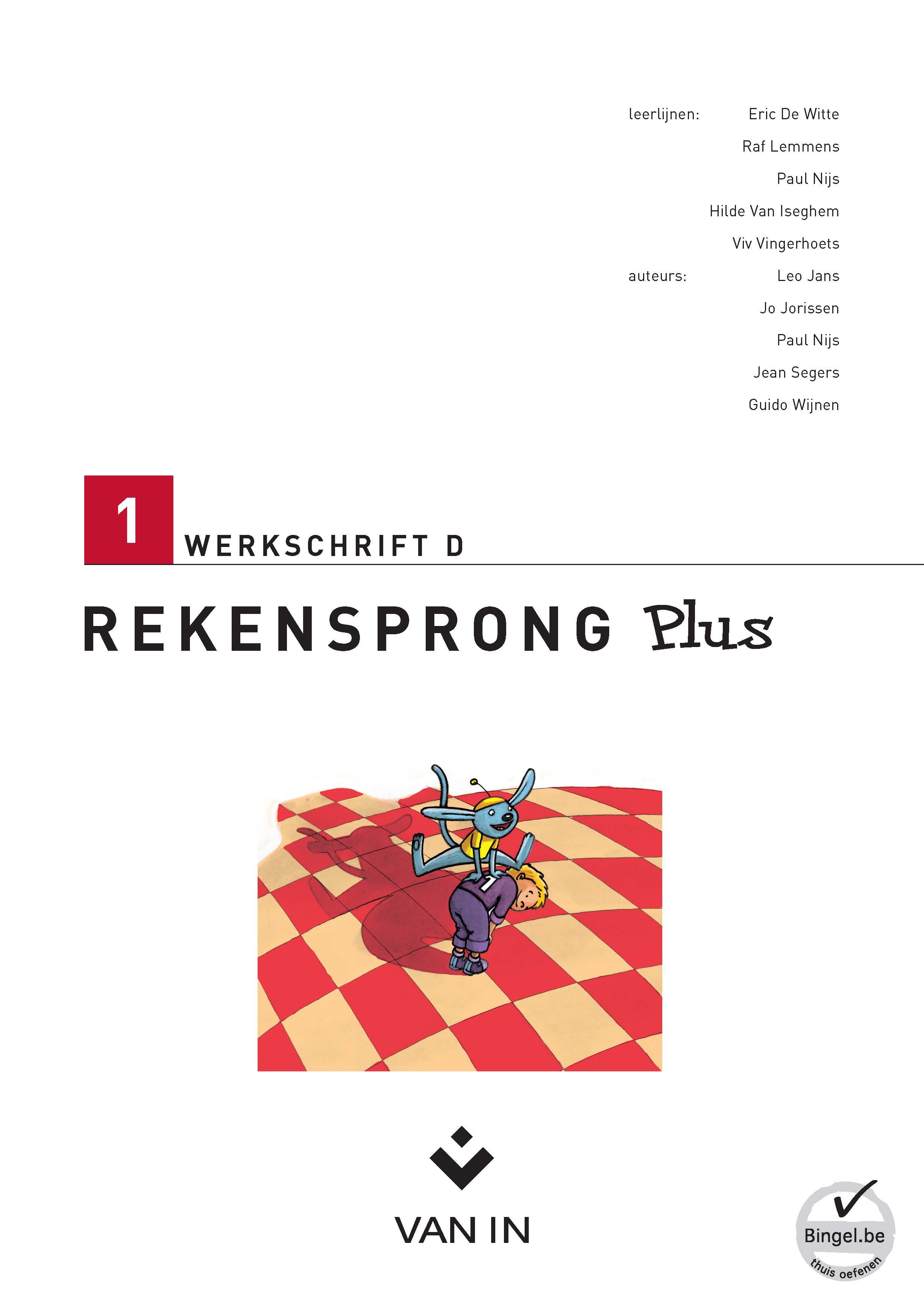 Rekensprong plus 1 werkschrift d