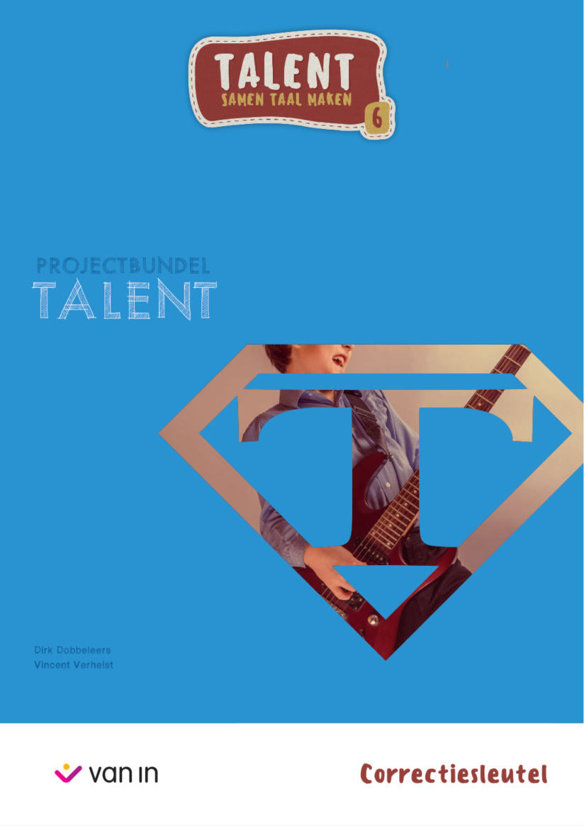 Talent 6 - projectbundel 3 - Talent - correctiesleutel