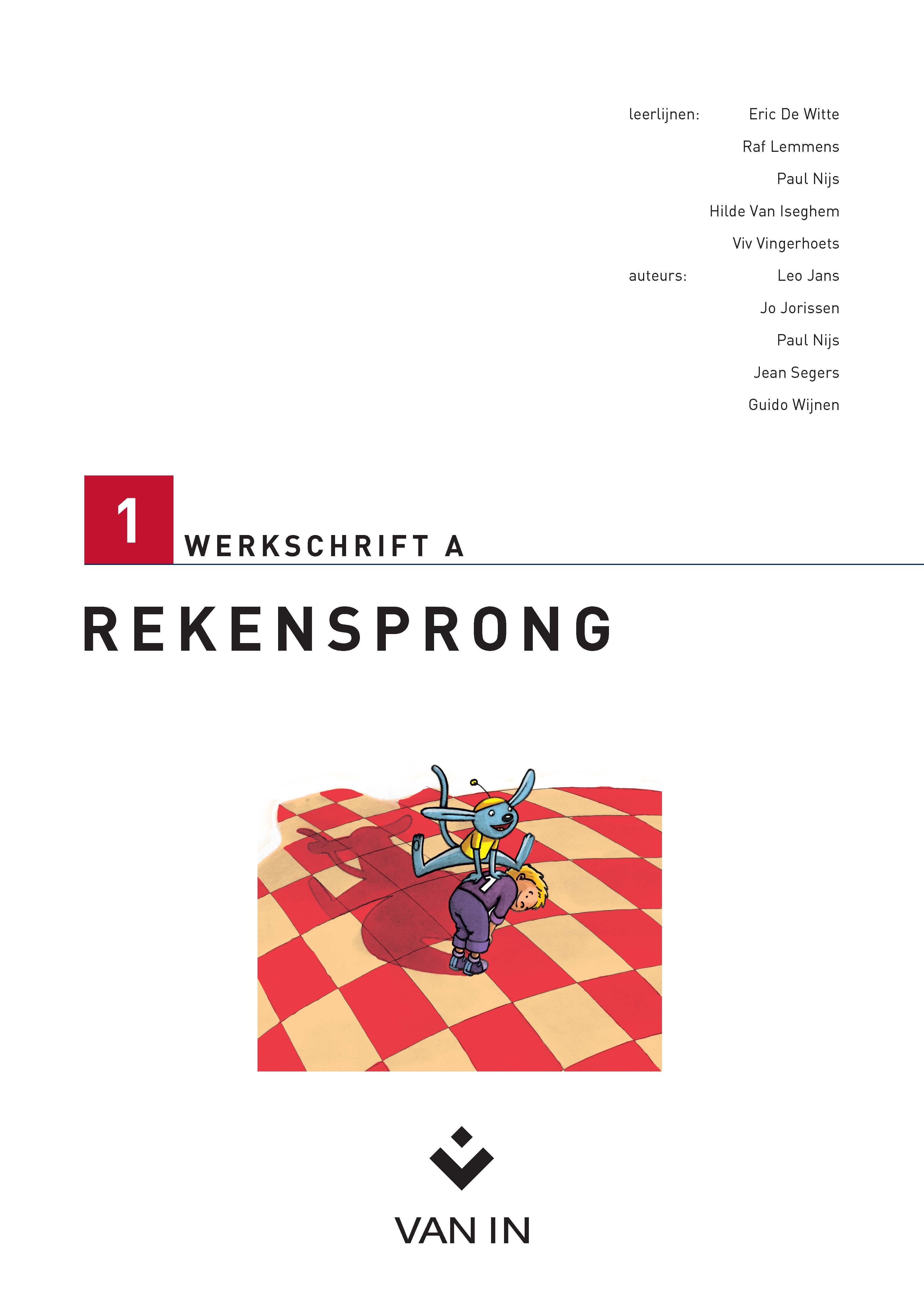 Rekensprong plus 1 werkschrift a