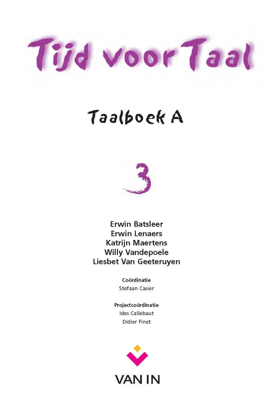 Tijd voor taal 3a Taalboek