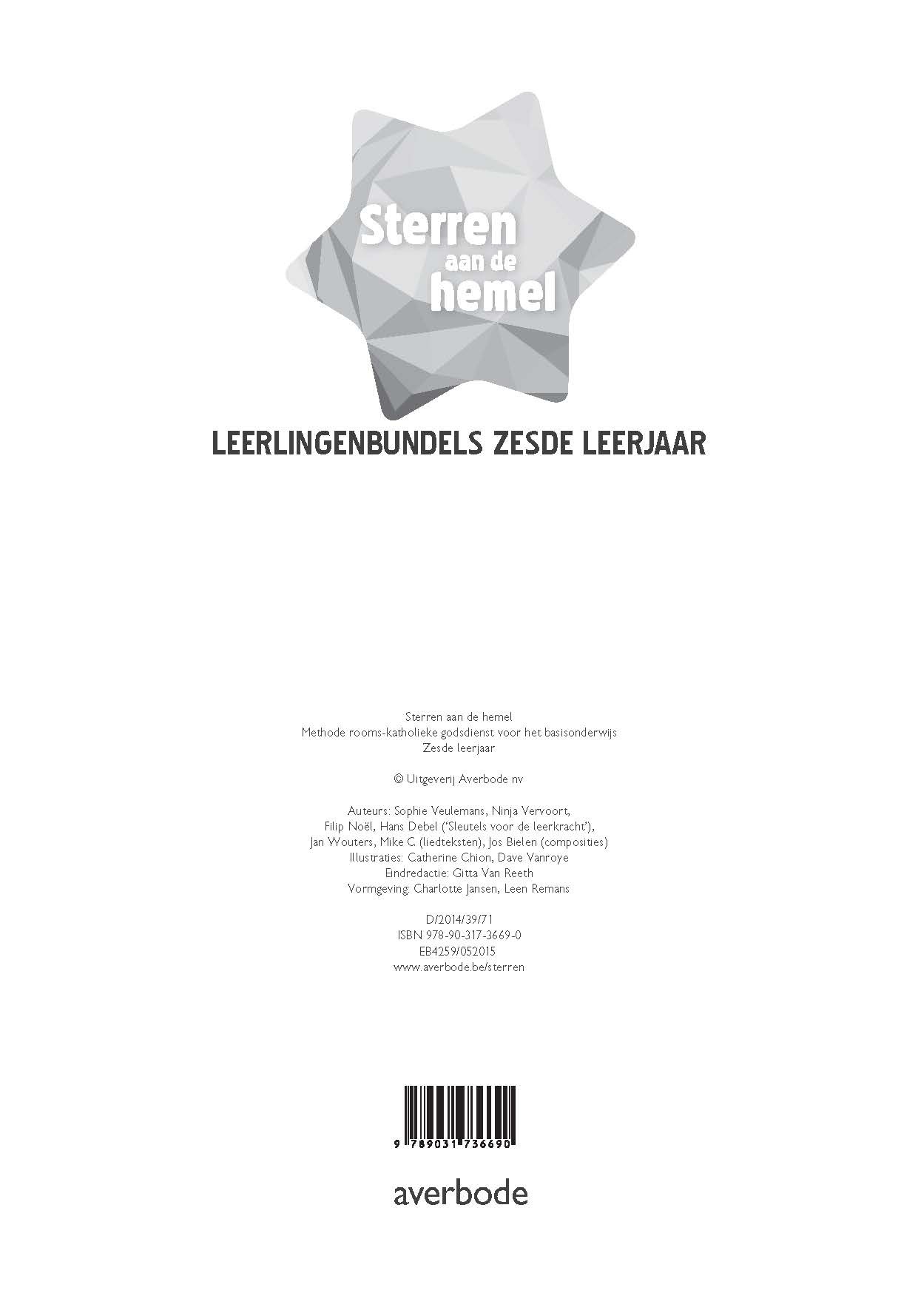 Sterren aan de hemel leerlingenbundels zesde leerjaar (2014)