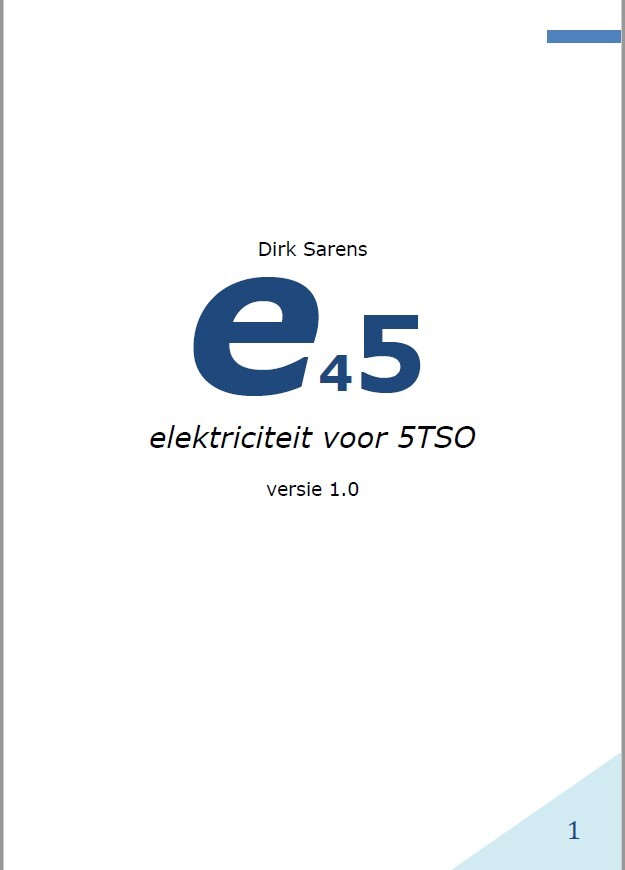 E45 Elektriciteit voor 5tso
