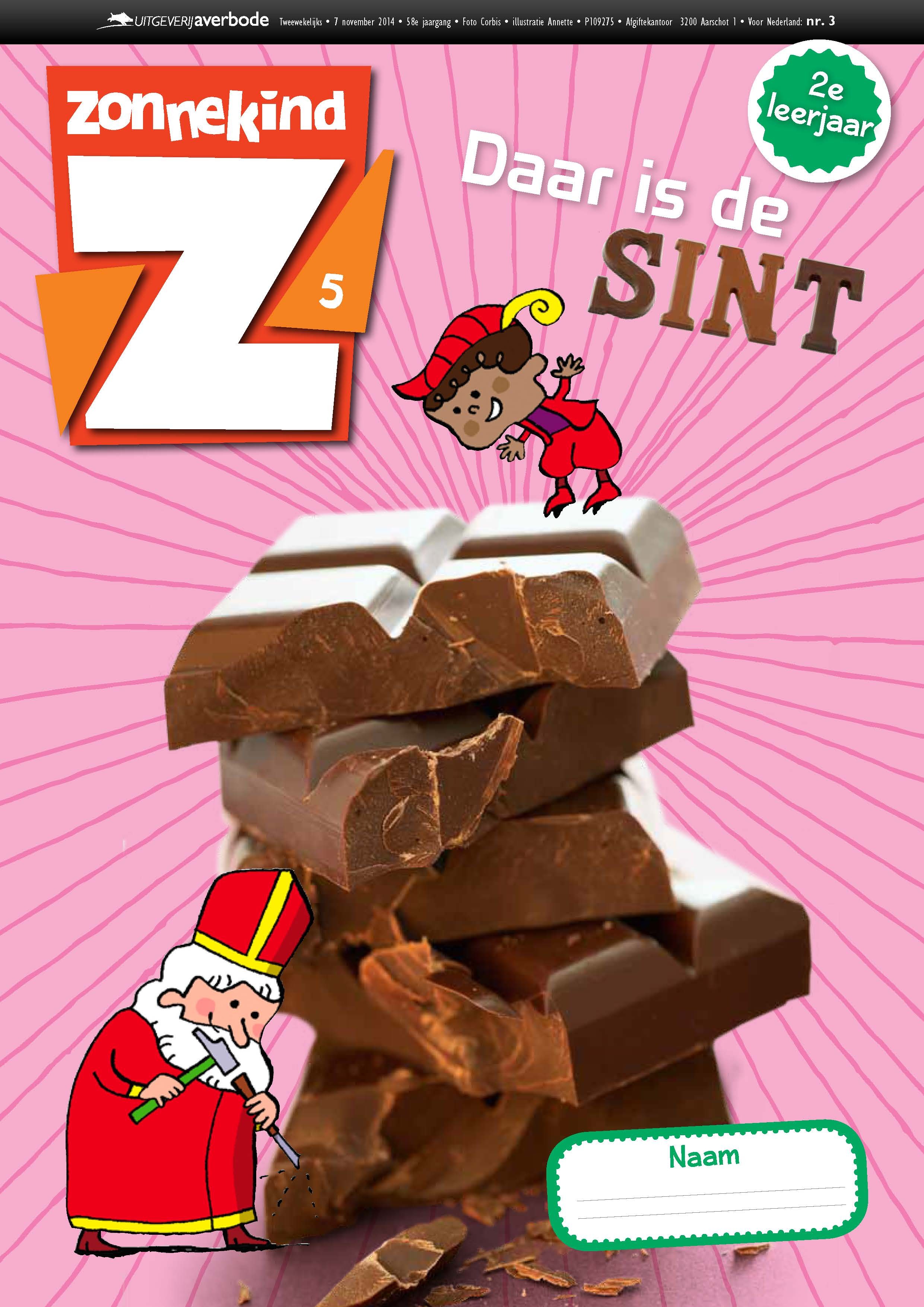 Zonnekind 2014 5 2de leerjaar daar is de sint