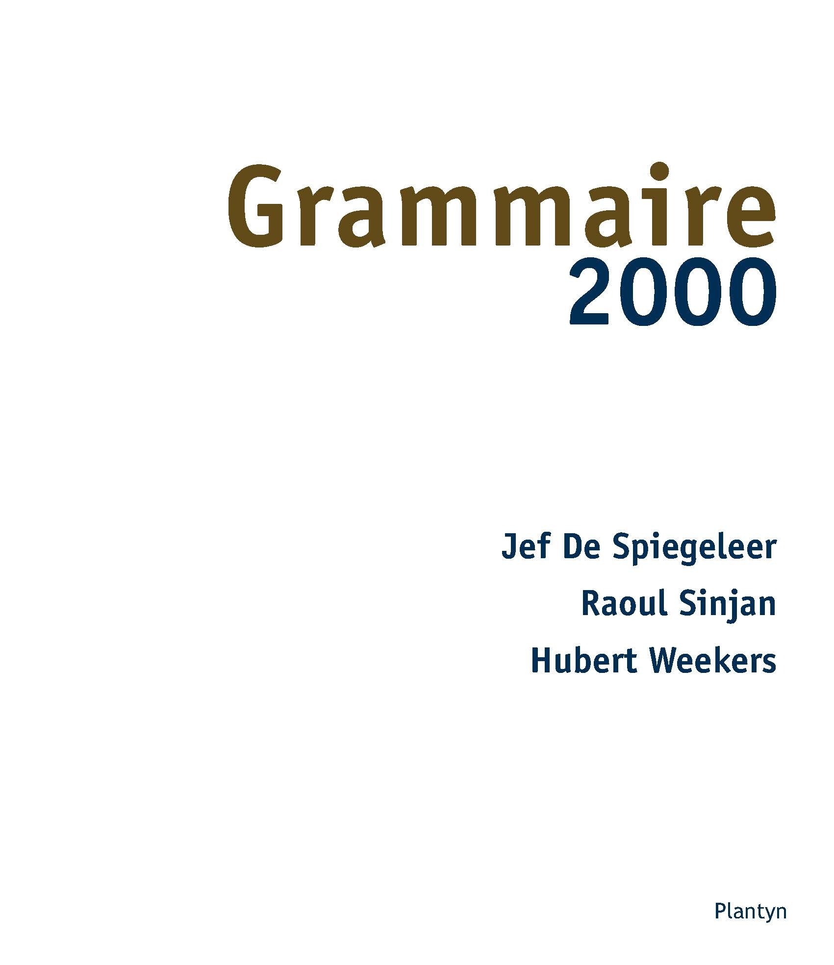 Grammaire 2000