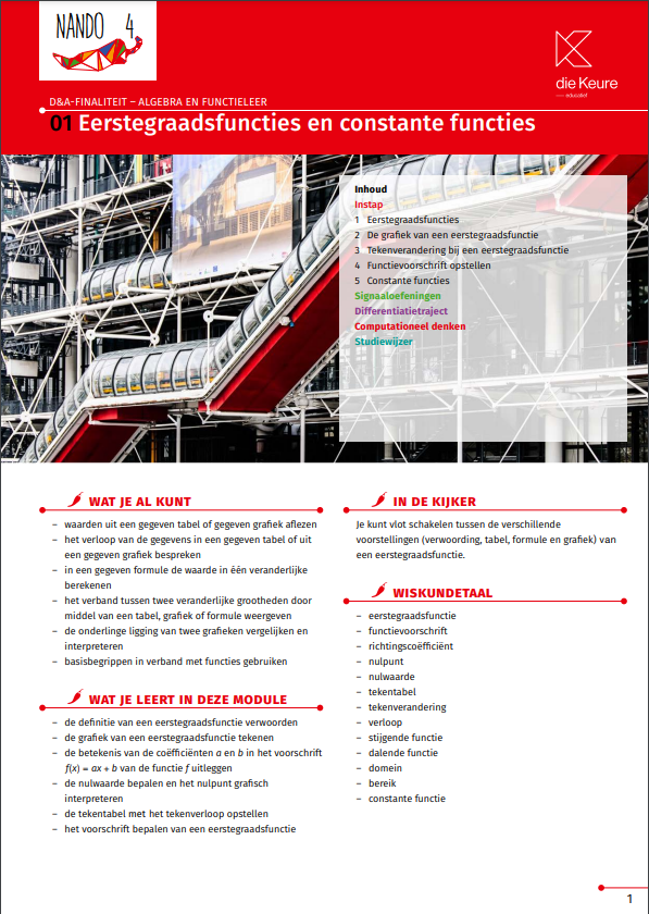 Nando 4 - module 1-5 en diagnostische module D&A