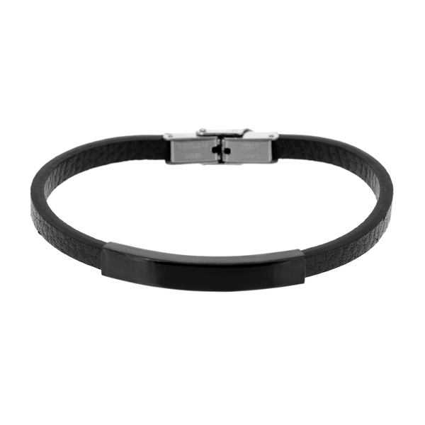Bracelet - leather and stainless steel